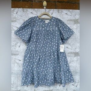 Hyacinth House by Tuckernuck Blue Floral Romy Tiered Mini Dress sz M NWT